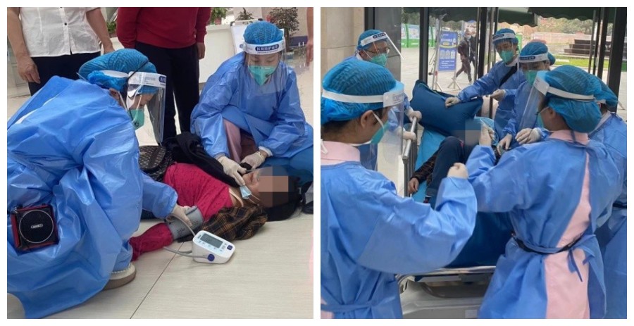 患者突发晕厥倒在门诊大厅医护接力抢救转危为安